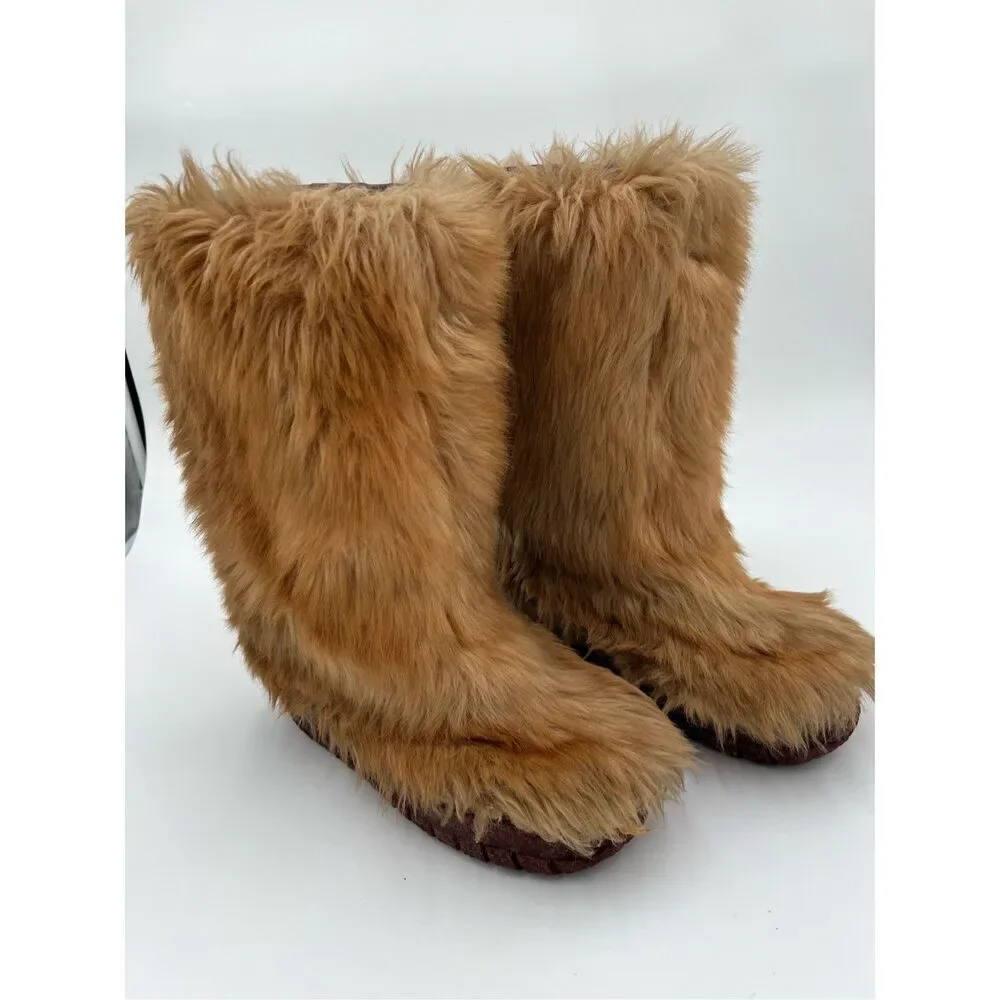 Vintage Furry Yeti Winter Boots Waterproof 70s RARE women 7 men 5 Winterproofs